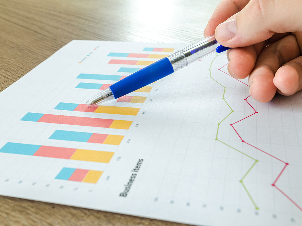 Checking graphs on print out with pen